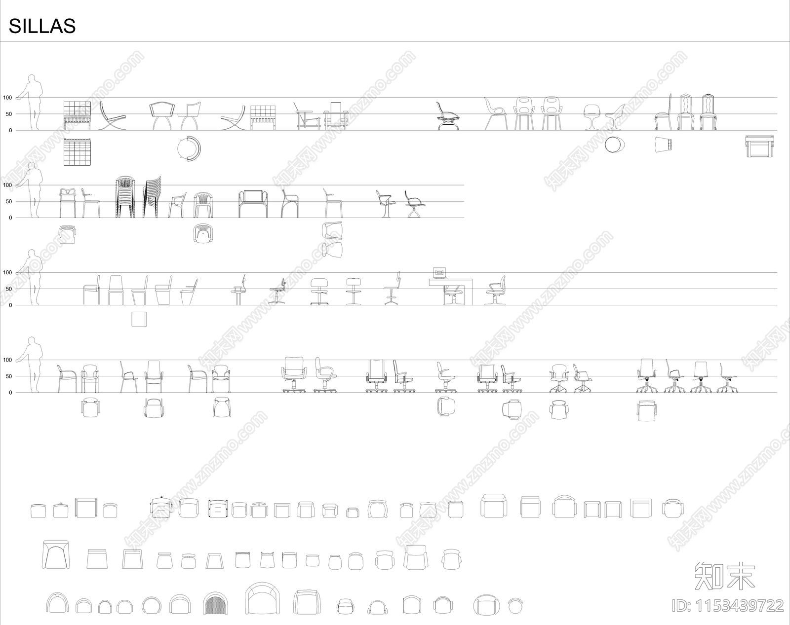 图书馆家具图库施工图下载【ID:1153439722】