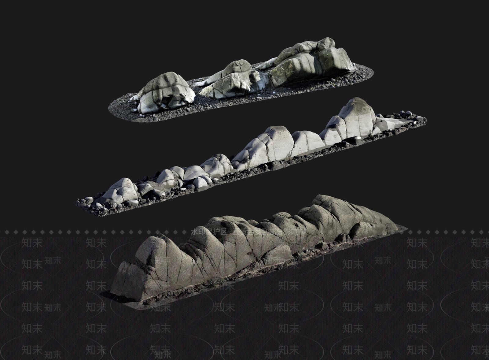 现代景观石3D模型下载【ID:1153441213】