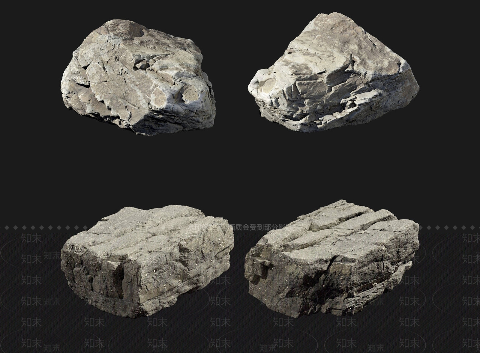 现代景观石3D模型下载【ID:1153442932】