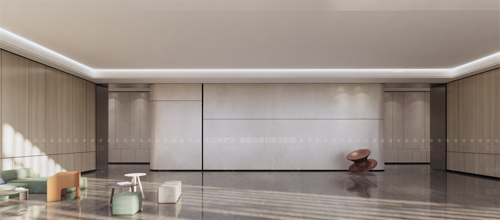 现代办公大堂SU模型下载【ID:1153444052】