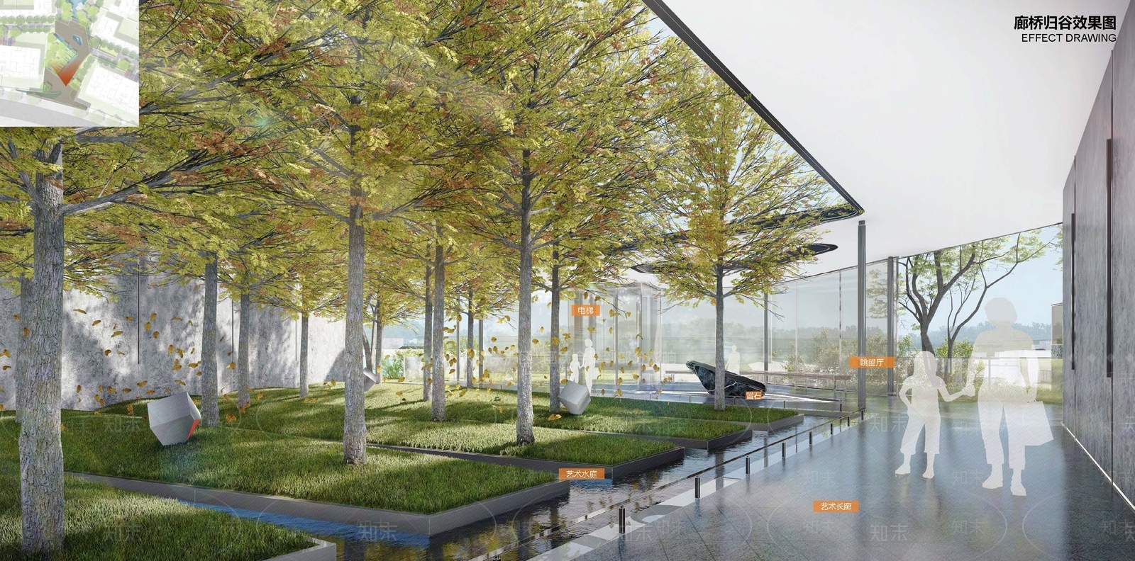 现代小区景观SU模型下载【ID:1153444476】