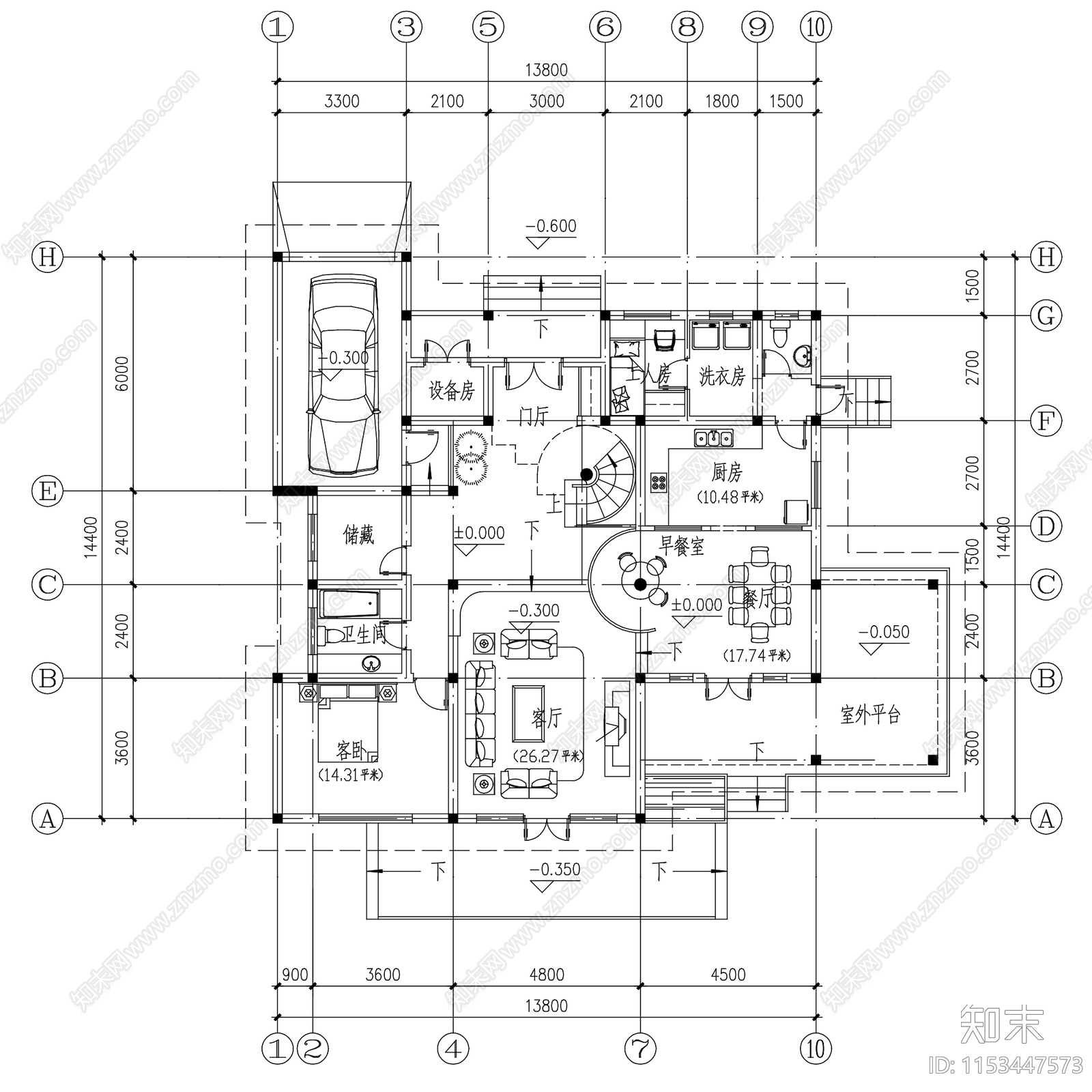 自建房建筑cad施工图下载【ID:1153447573】