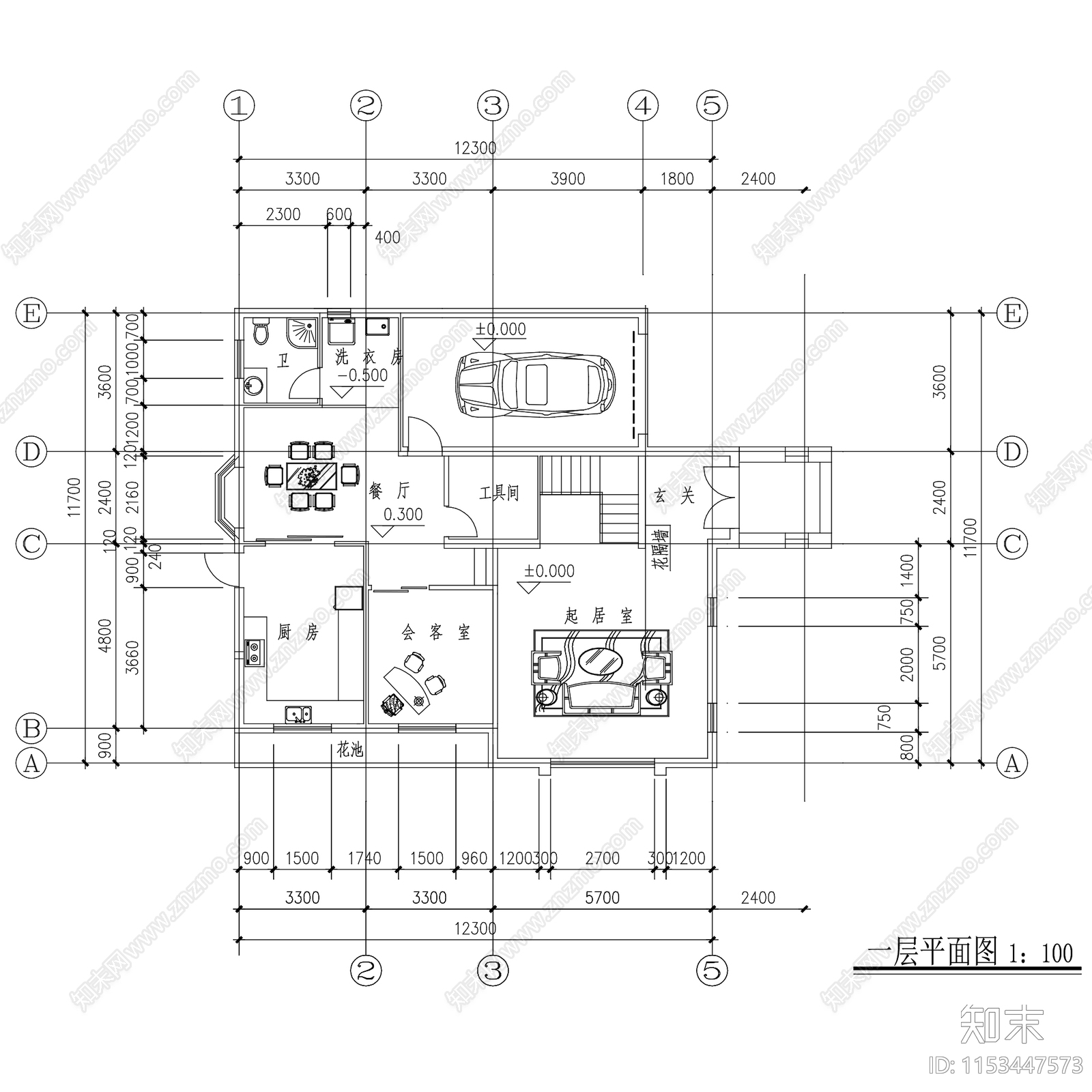 自建房建筑cad施工图下载【ID:1153447573】