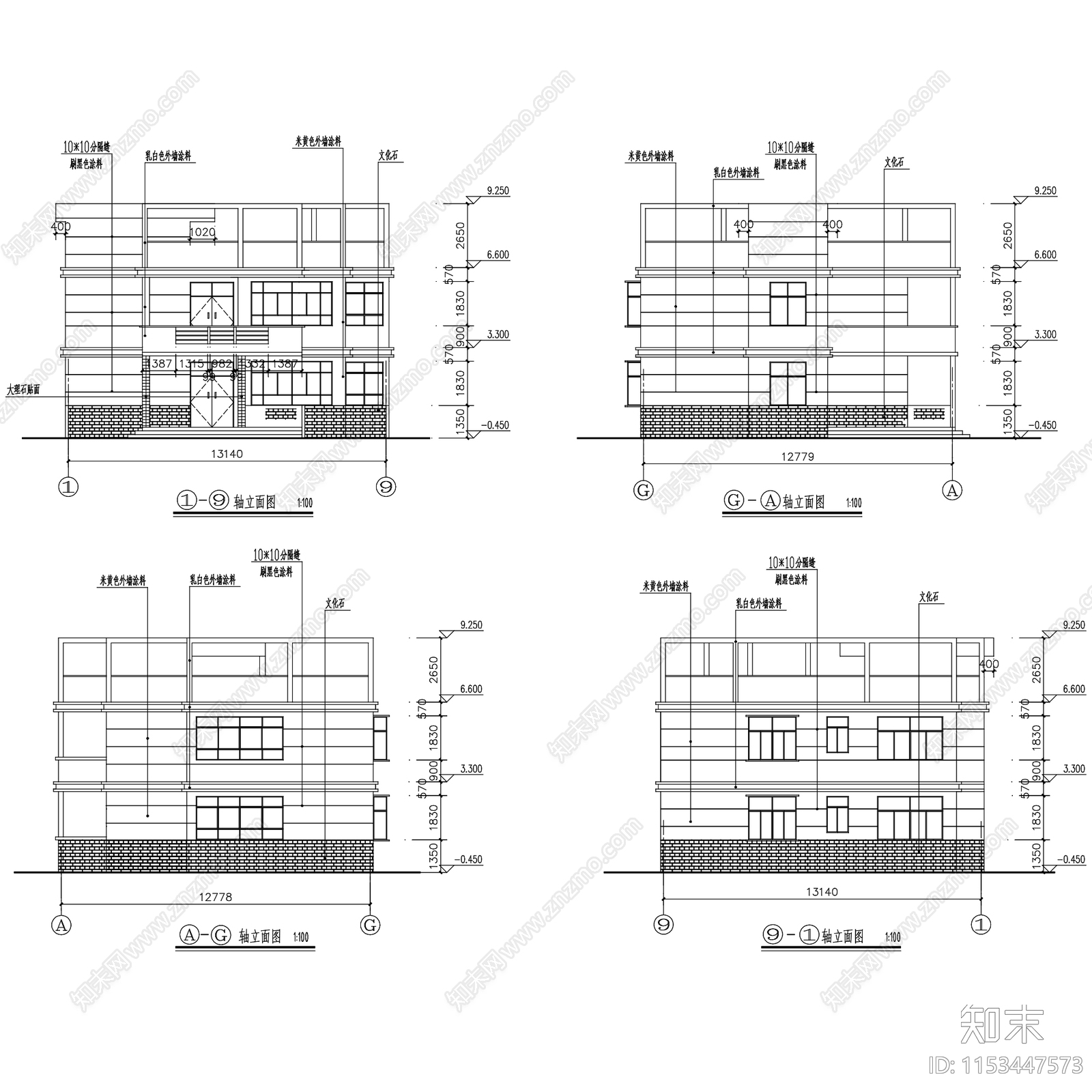 自建房建筑cad施工图下载【ID:1153447573】