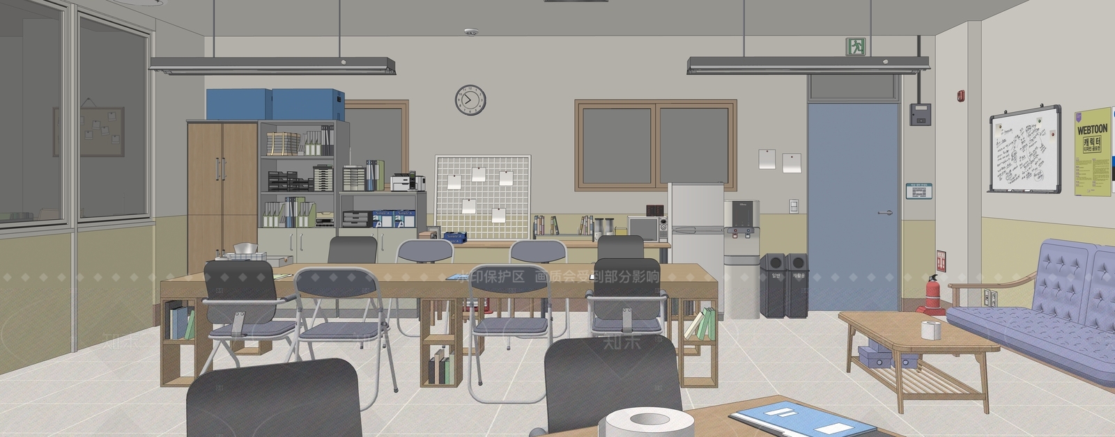 现代其他学校空间SU模型下载【ID:1215936391】