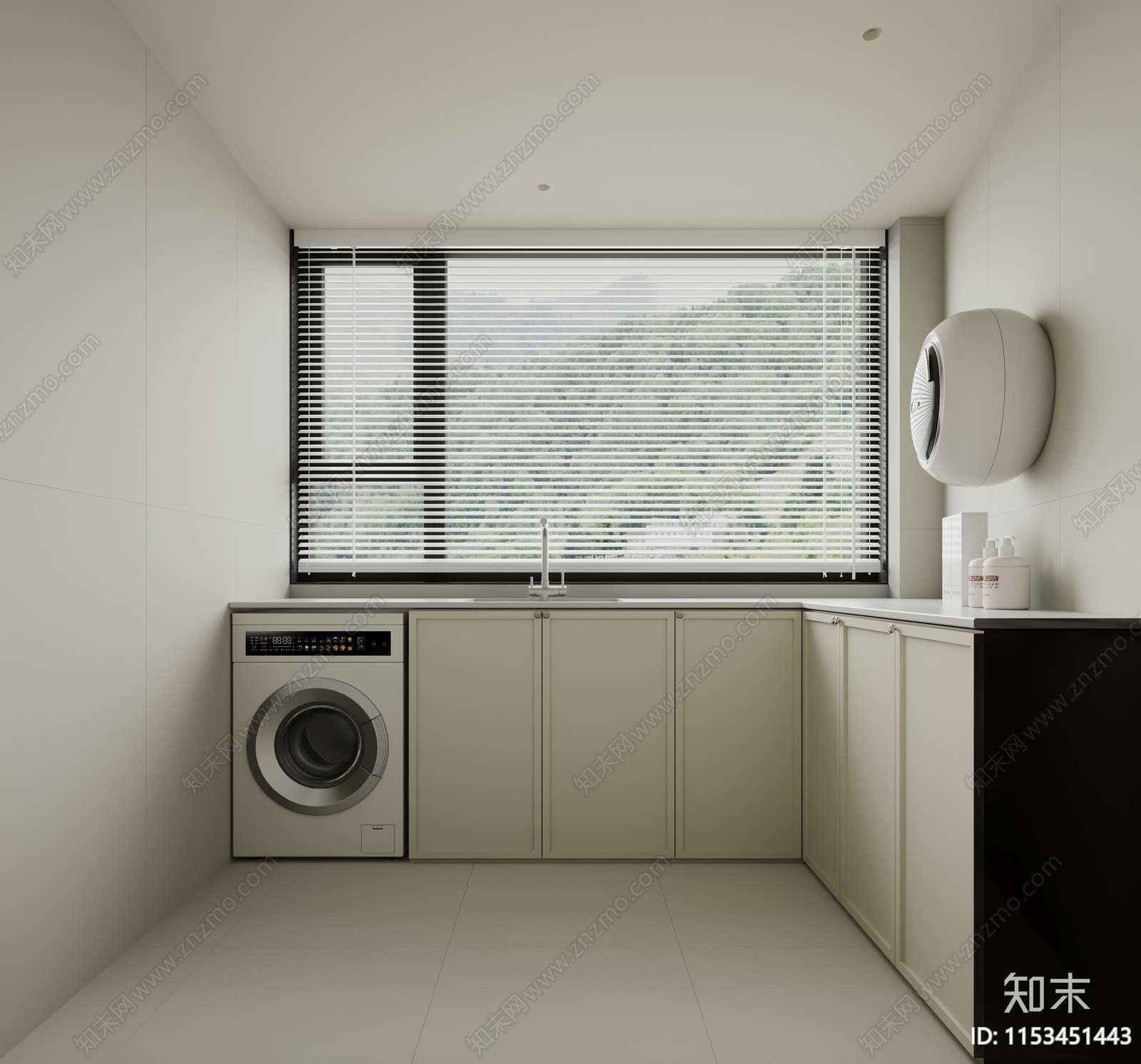 现代极简洗衣柜3D模型下载【ID:1153451443】