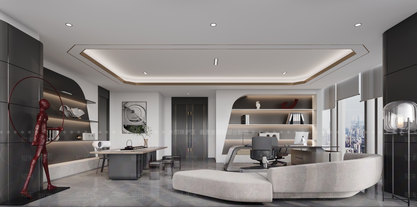 现代会议室3D模型下载【ID:1214303689】