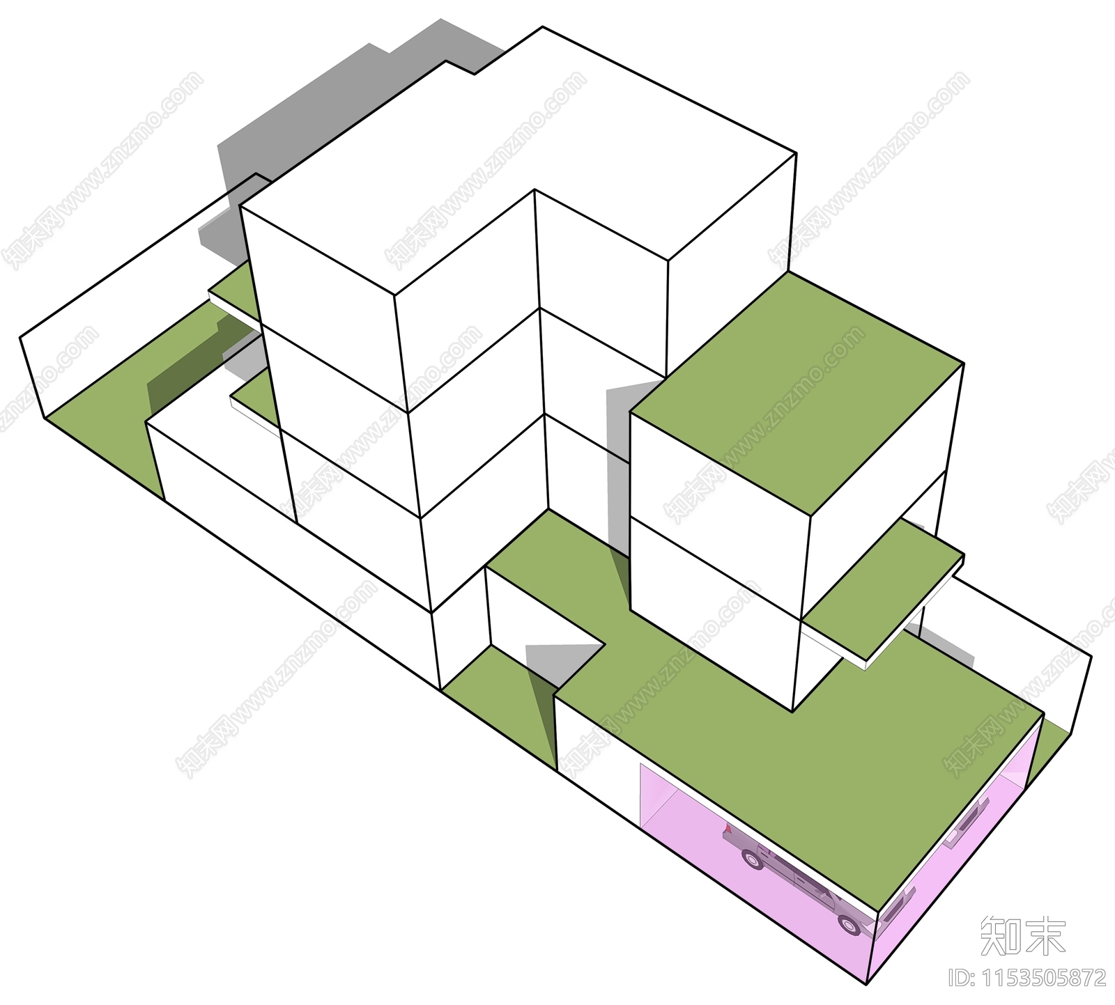 现代风格别墅户型家装设计施工图下载【ID:1153505872】