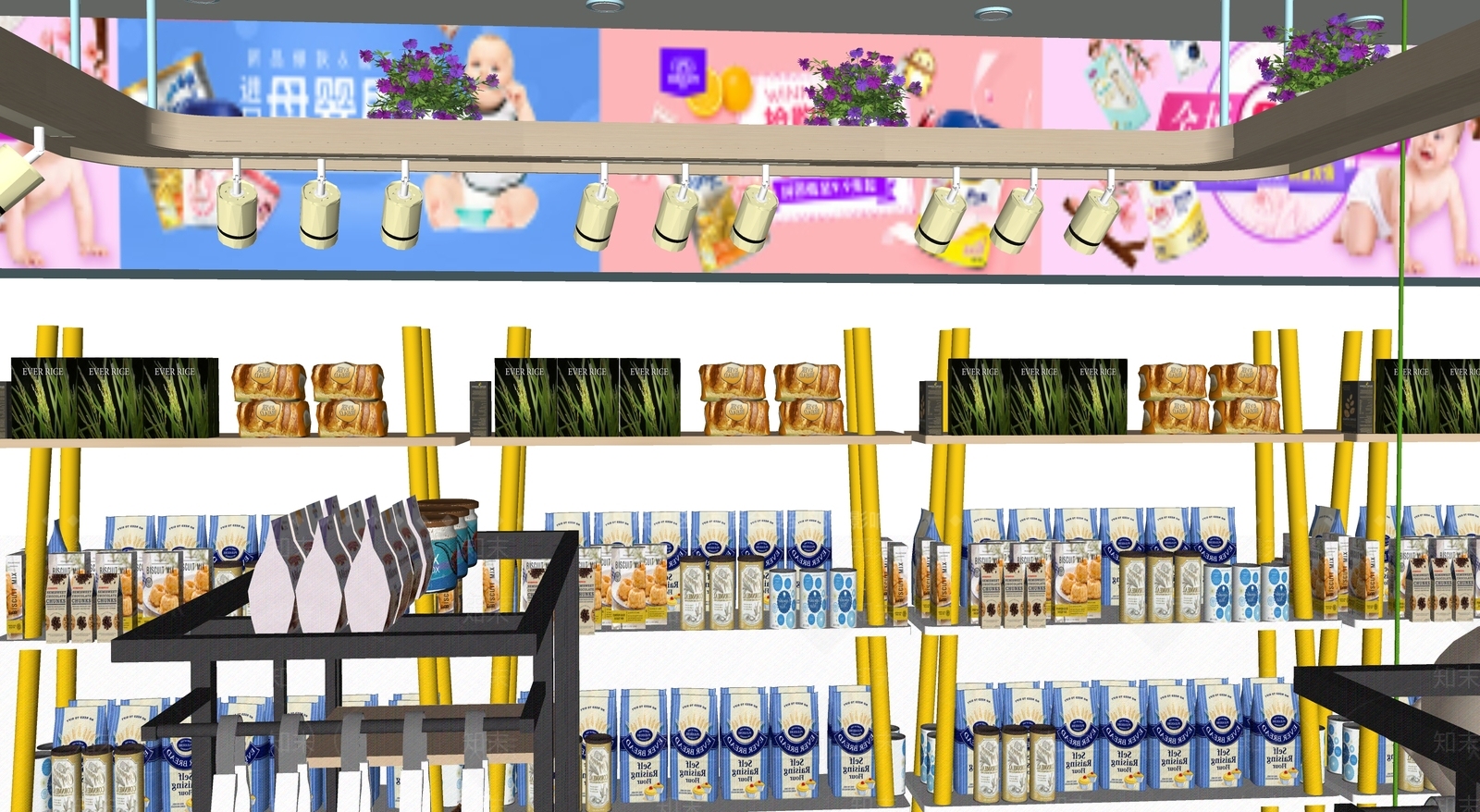 现代母婴店SU模型下载【ID:1153455959】