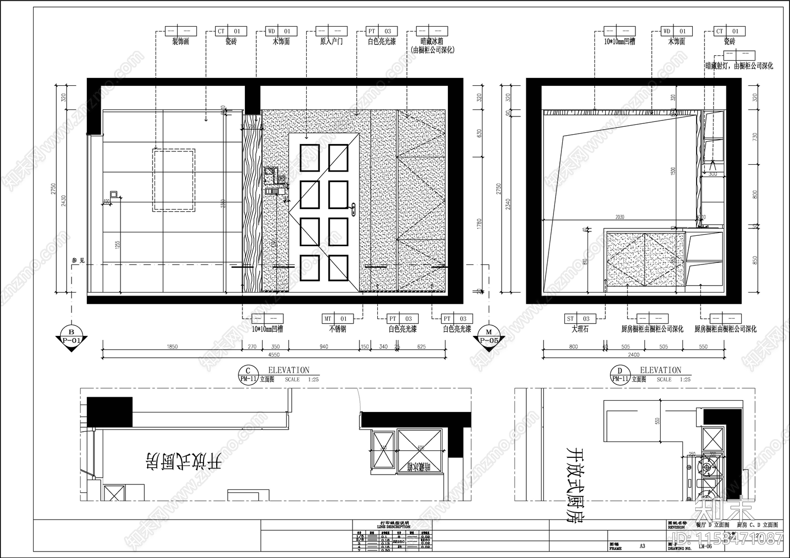 家居卧室cad施工图下载【ID:1153471087】
