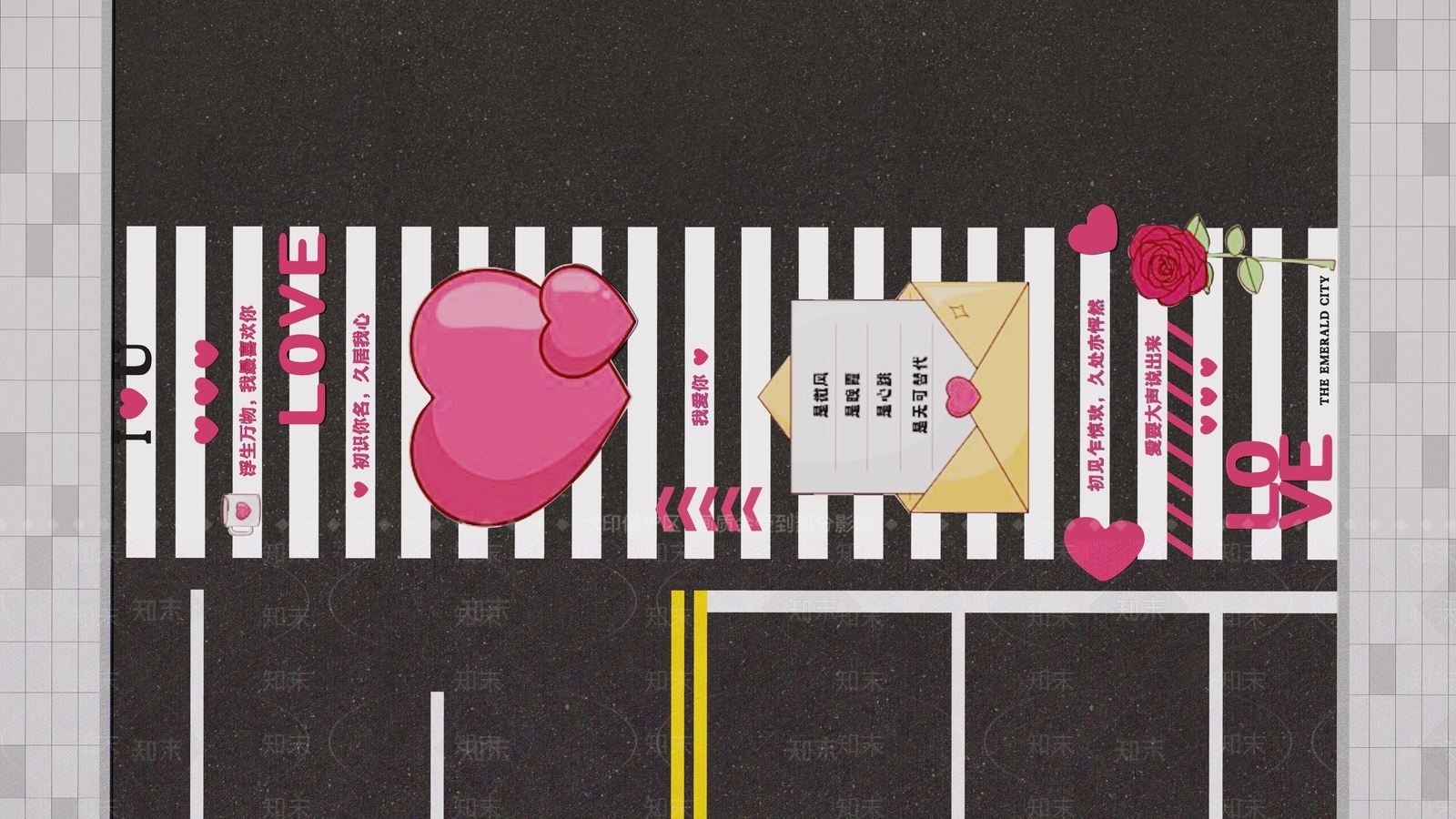 现代创意斑马线SU模型下载【ID:1153471166】