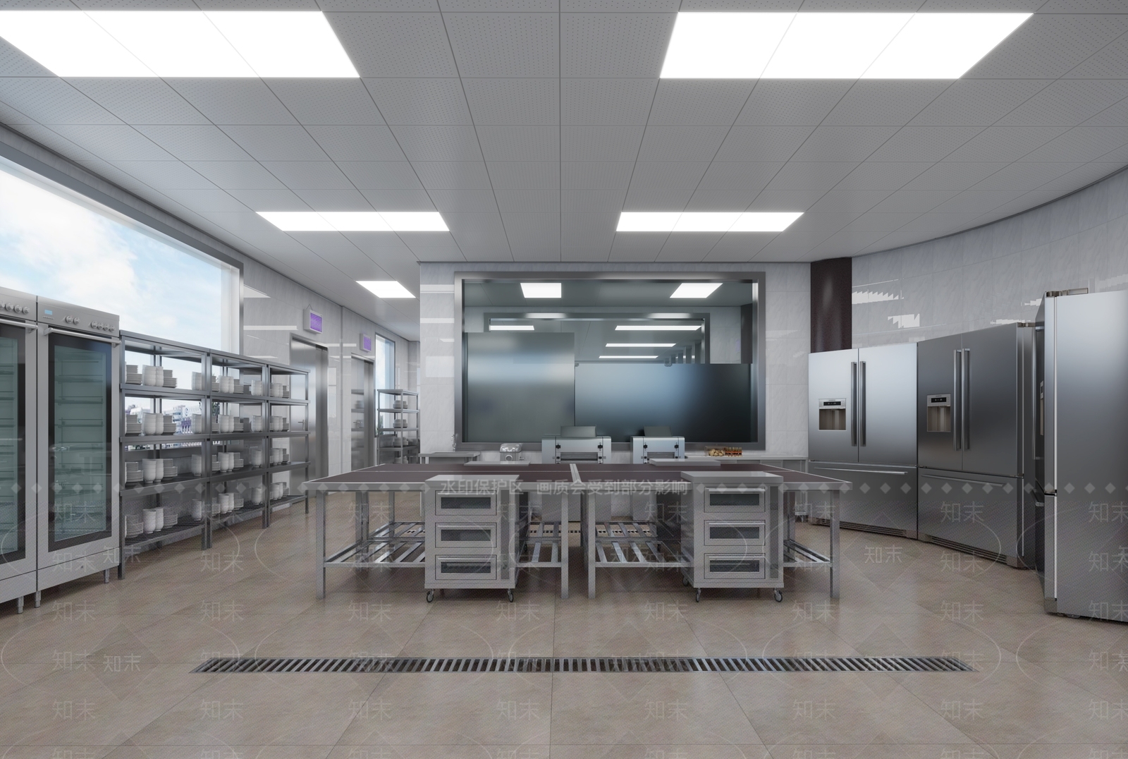 现代后厨3D模型下载【ID:1153478608】