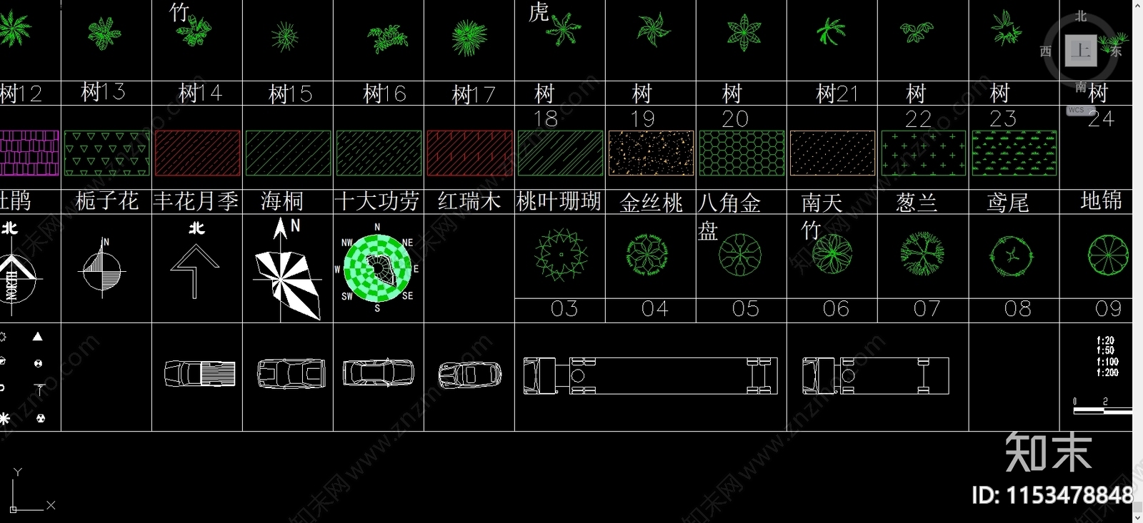 景观绿植cad施工图下载【ID:1153478848】