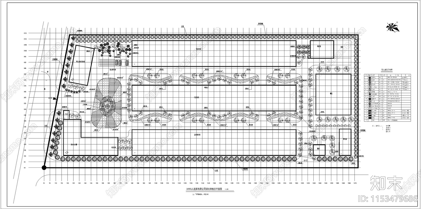 某工厂绿地景观施工图下载【ID:1153479686】