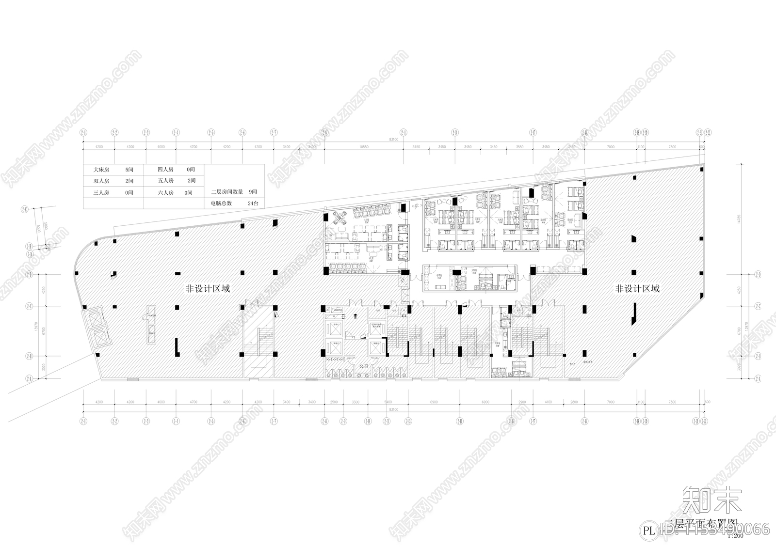 电竞酒店空间设计cad施工图下载【ID:1153490066】
