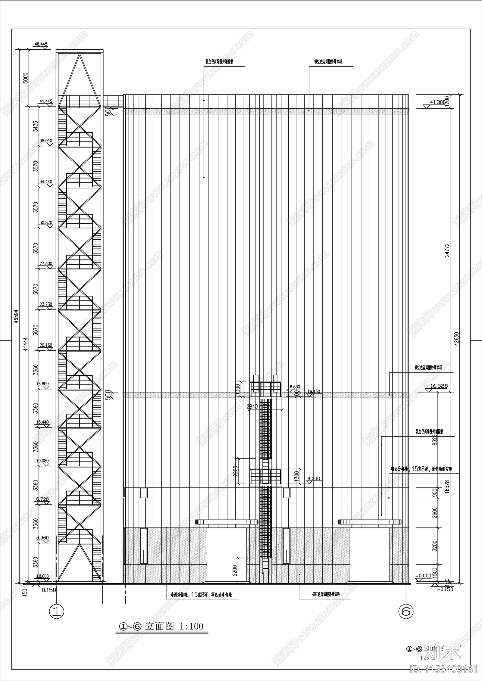 工业建筑煤仓cad施工图下载【ID:1153490161】