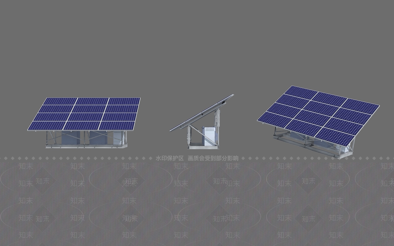 太阳能板3D模型下载【ID:1153490498】