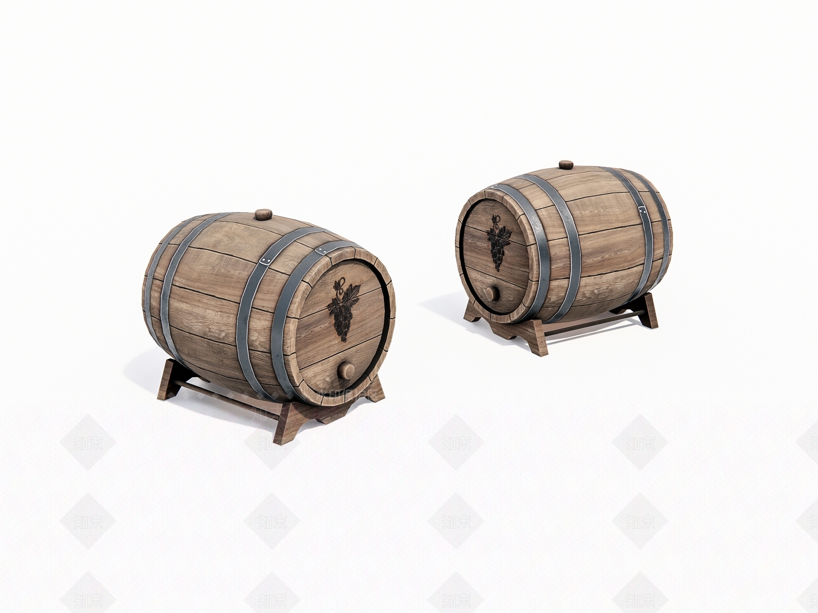 葡萄酒桶SU模型下载【ID:1153490505】