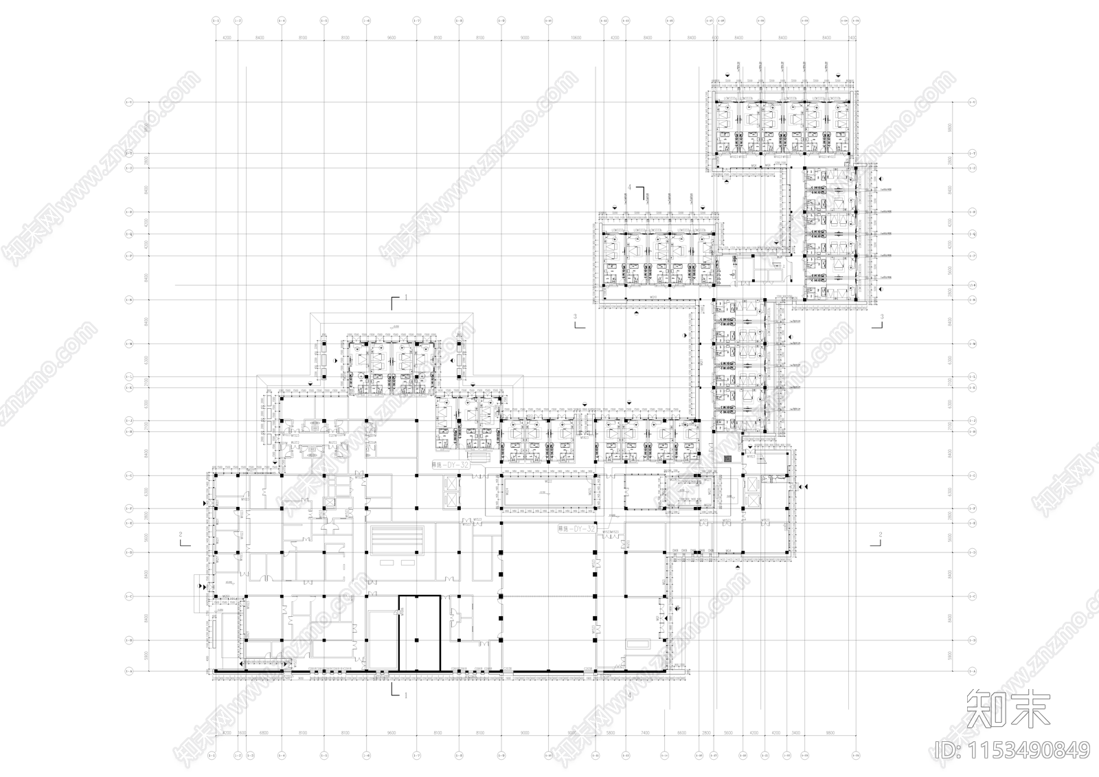 服务中心及配套设施项目幕墙设计cad施工图下载【ID:1153490849】