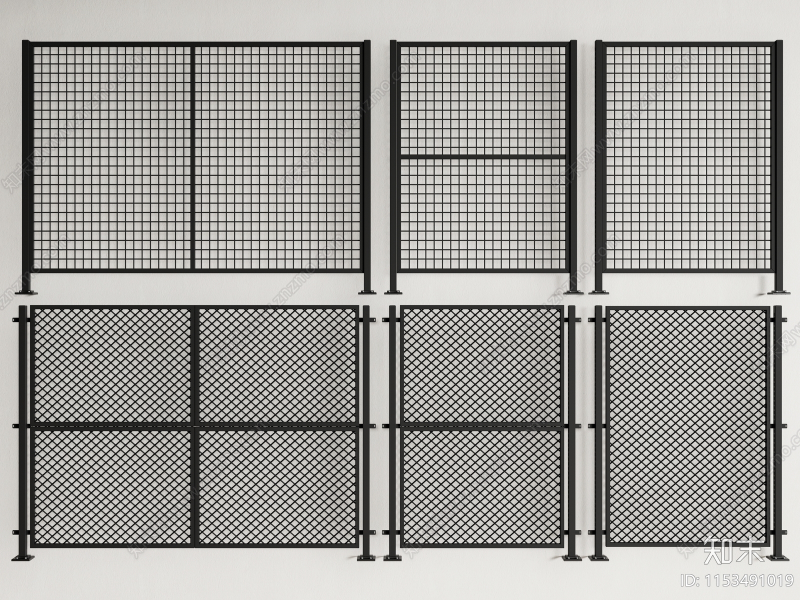 现代围栏护栏SU模型下载【ID:1153491019】