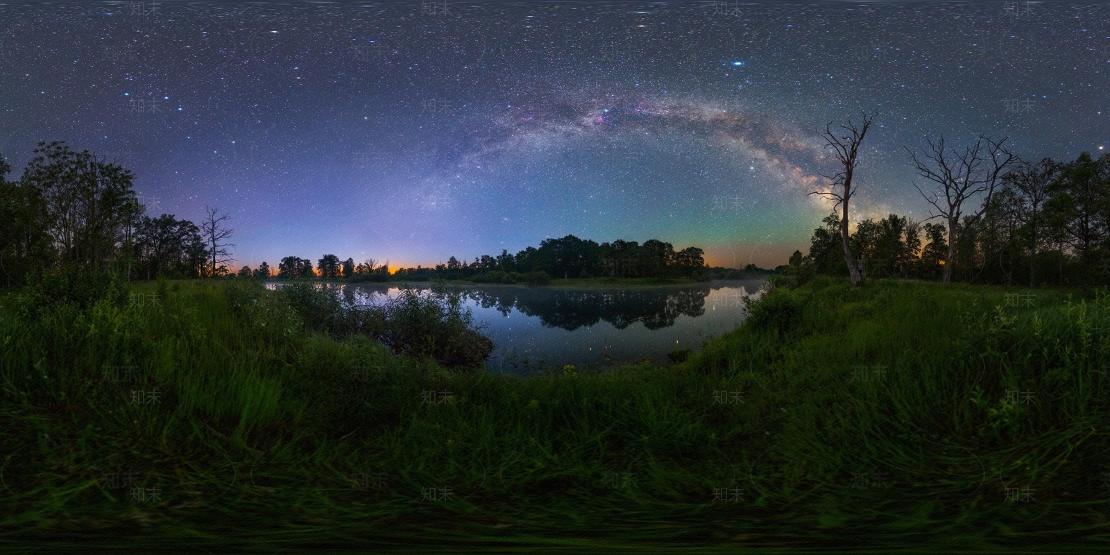 hdr沼泽地夜晚星空北极光贴图下载【ID:1153492958】