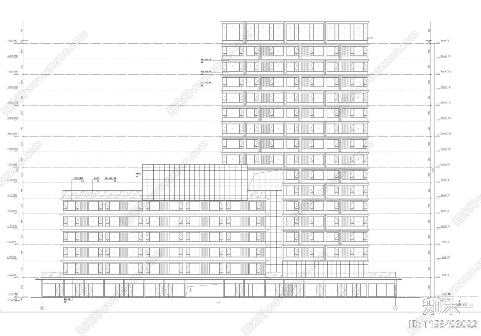 高层未来社区建筑cad施工图下载【ID:1153493022】