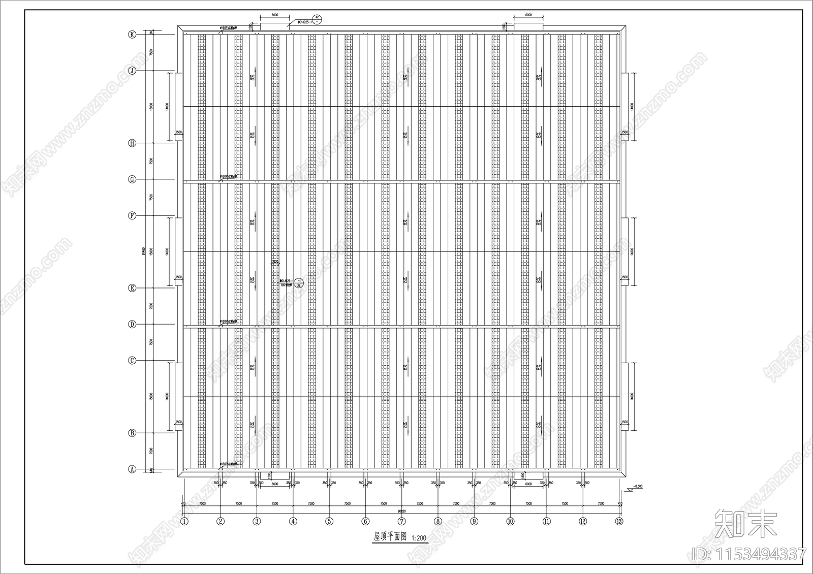 某结构加工车间建筑cad施工图下载【ID:1153494337】