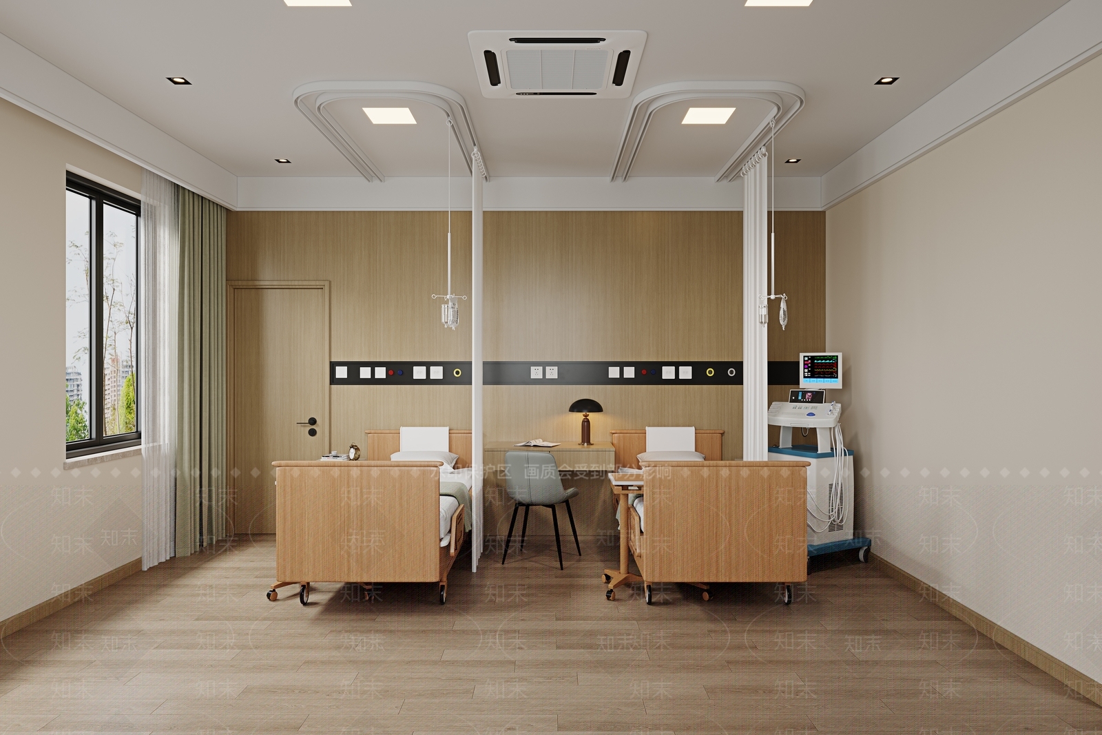 现代疗养院3D模型下载【ID:1153494711】