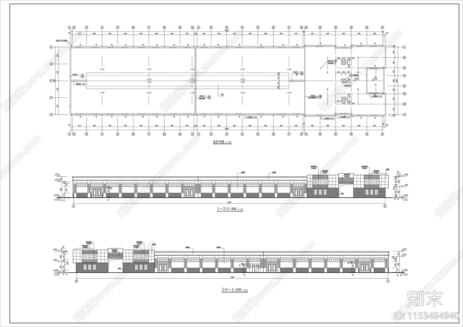 厂房改造菜市建筑cad施工图下载【ID:1153494940】