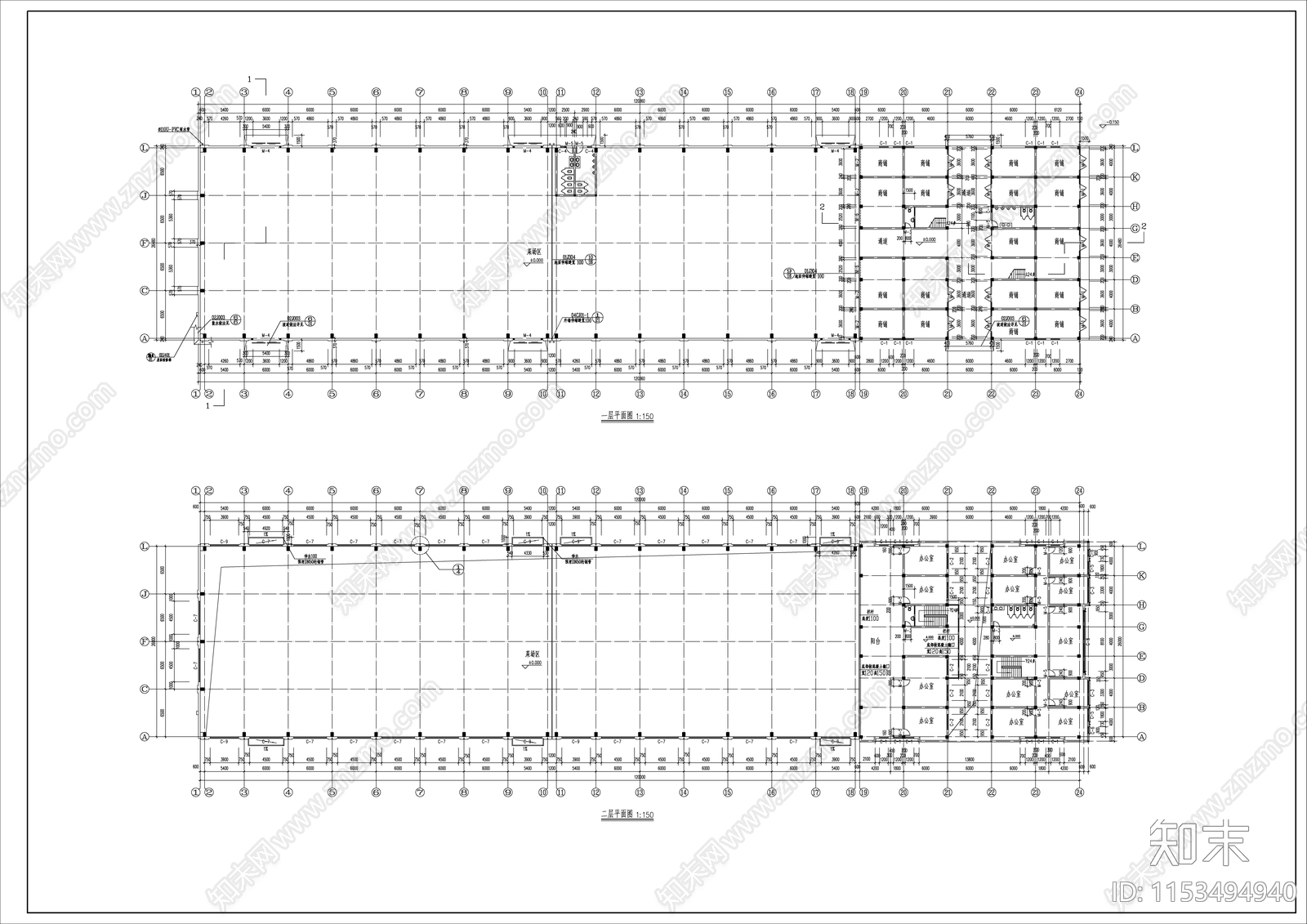 厂房改造菜市建筑cad施工图下载【ID:1153494940】