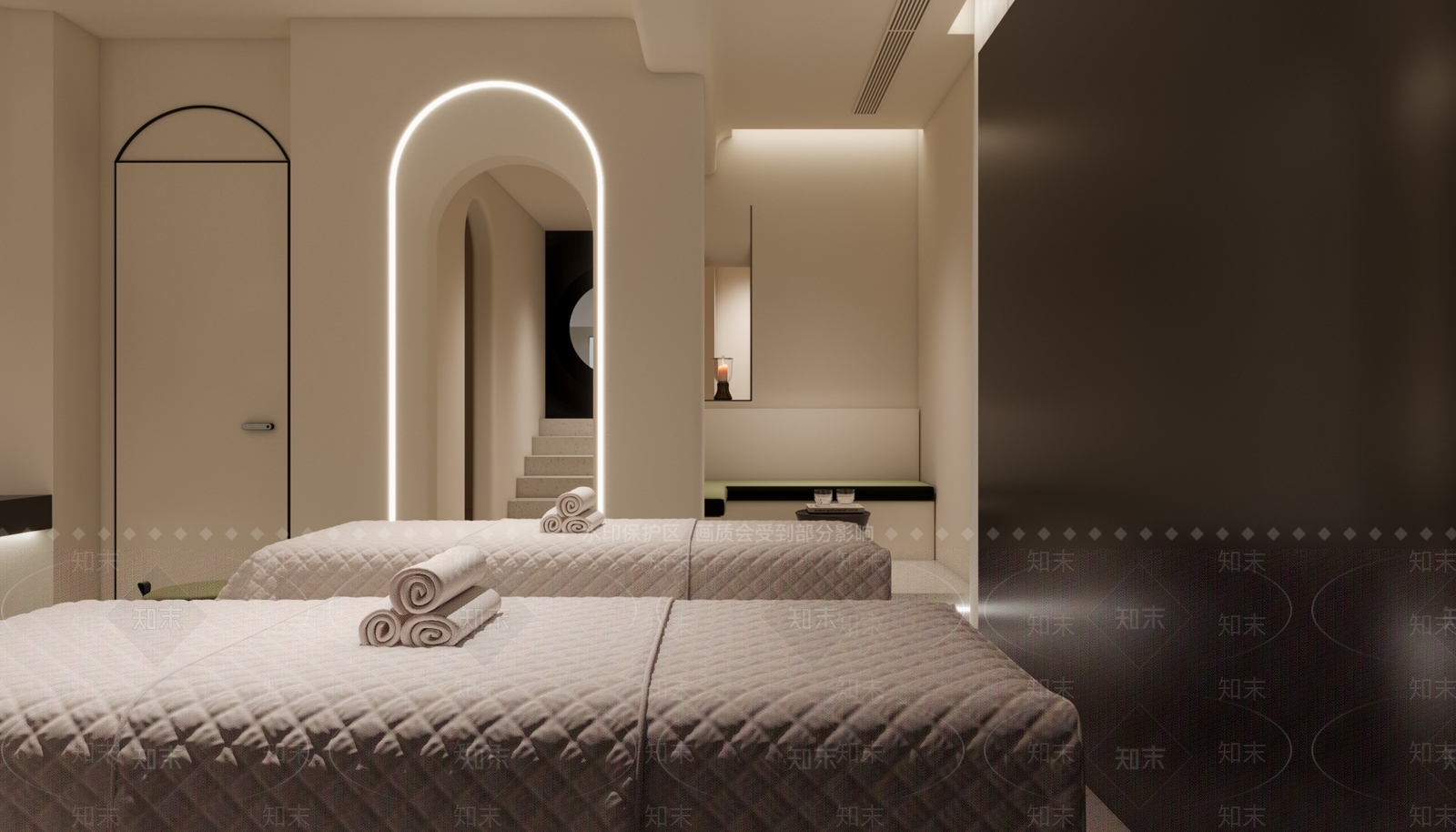 现代美容SPA店包间SU模型下载【ID:1153495315】