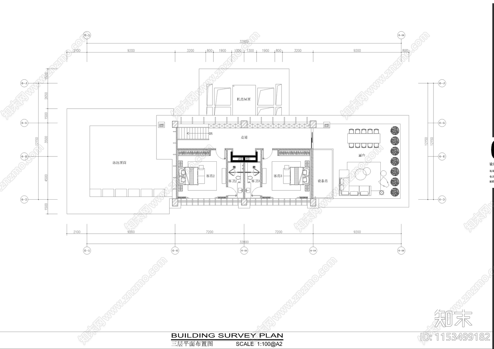 惠州别墅建筑家装空间设计cad施工图下载【ID:1153499182】