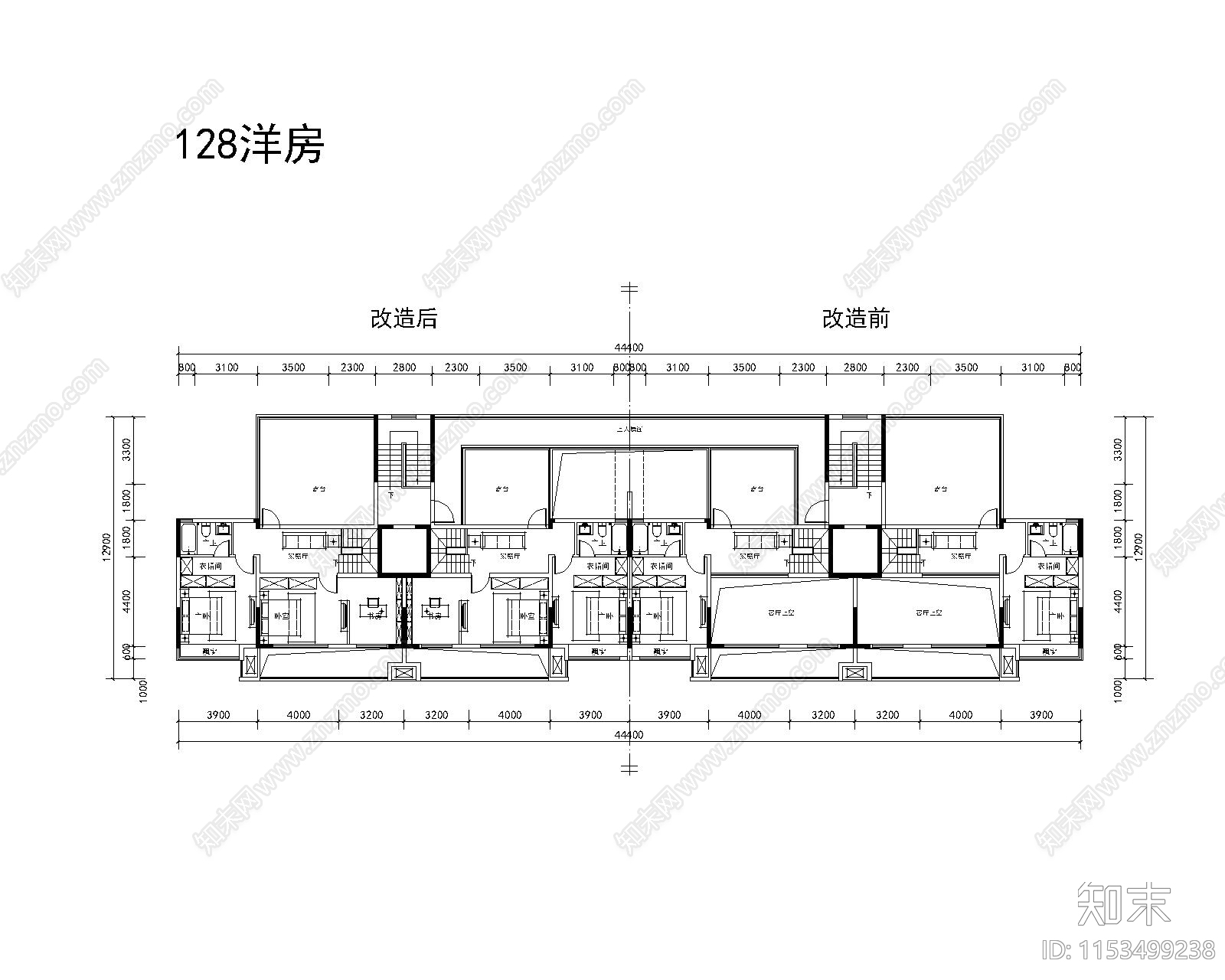 某小区洋房cad施工图下载【ID:1153499238】