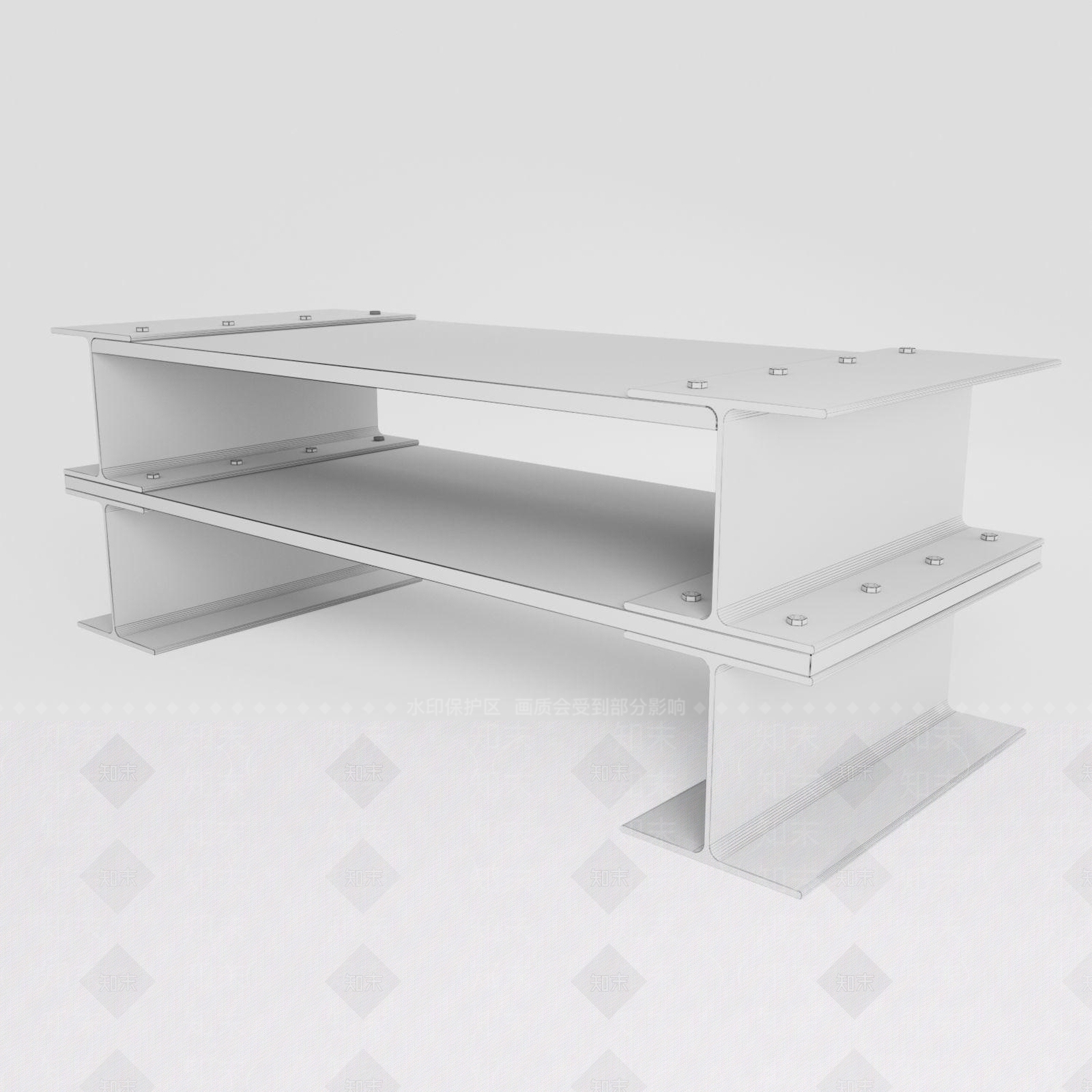 工业风书桌3D模型下载【ID:1153505323】