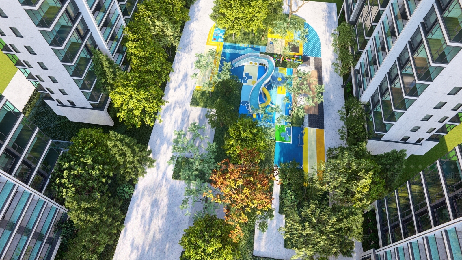 现代儿童游乐区SU模型下载【ID:1153508555】