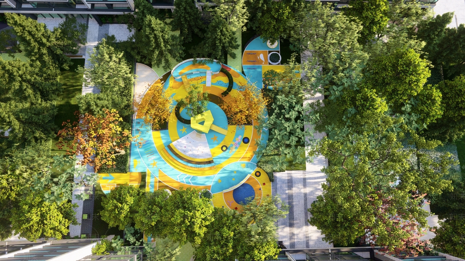 现代儿童游乐区SU模型下载【ID:1153509637】