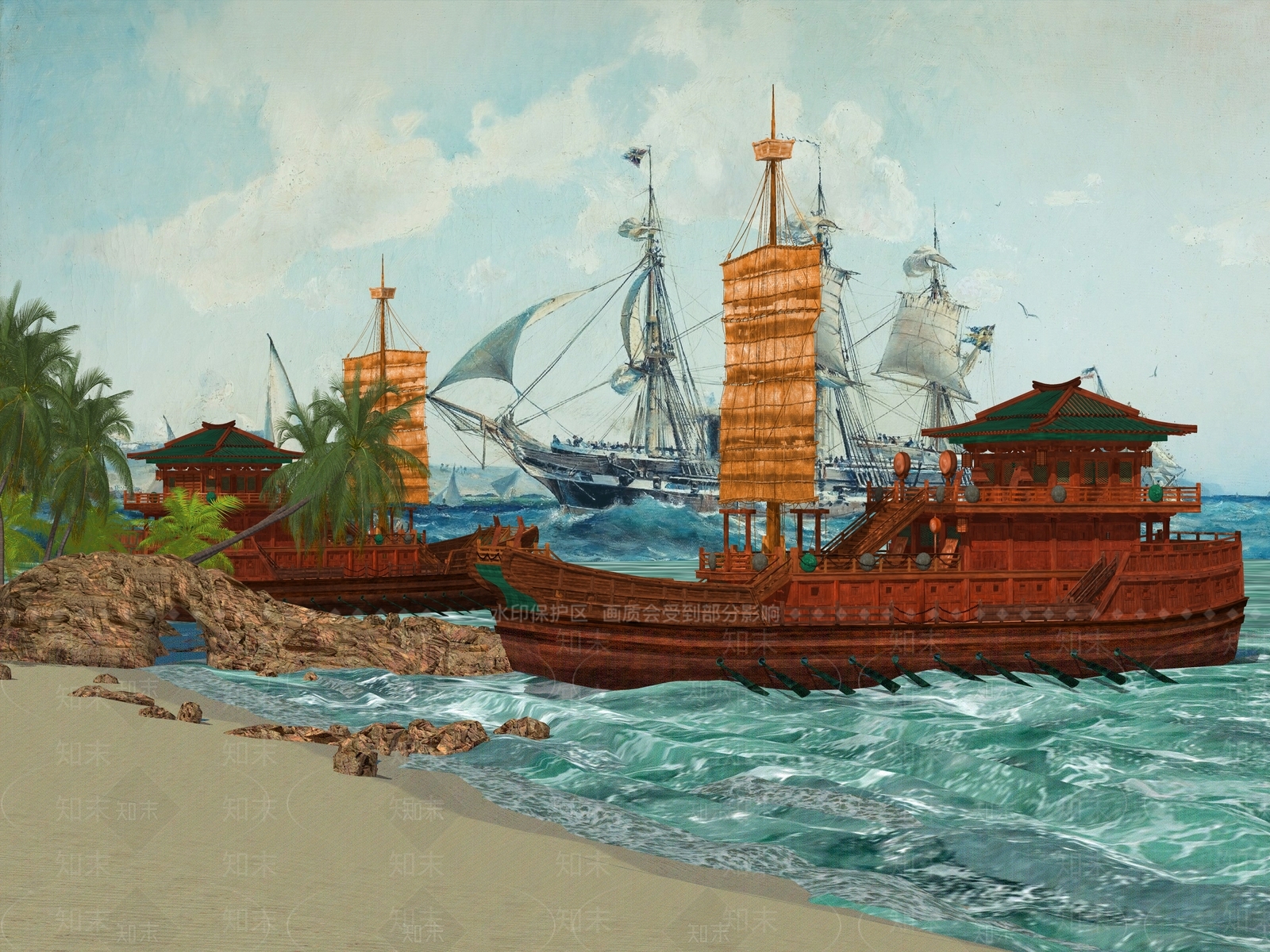 古代船只SU模型下载【ID:1153510855】