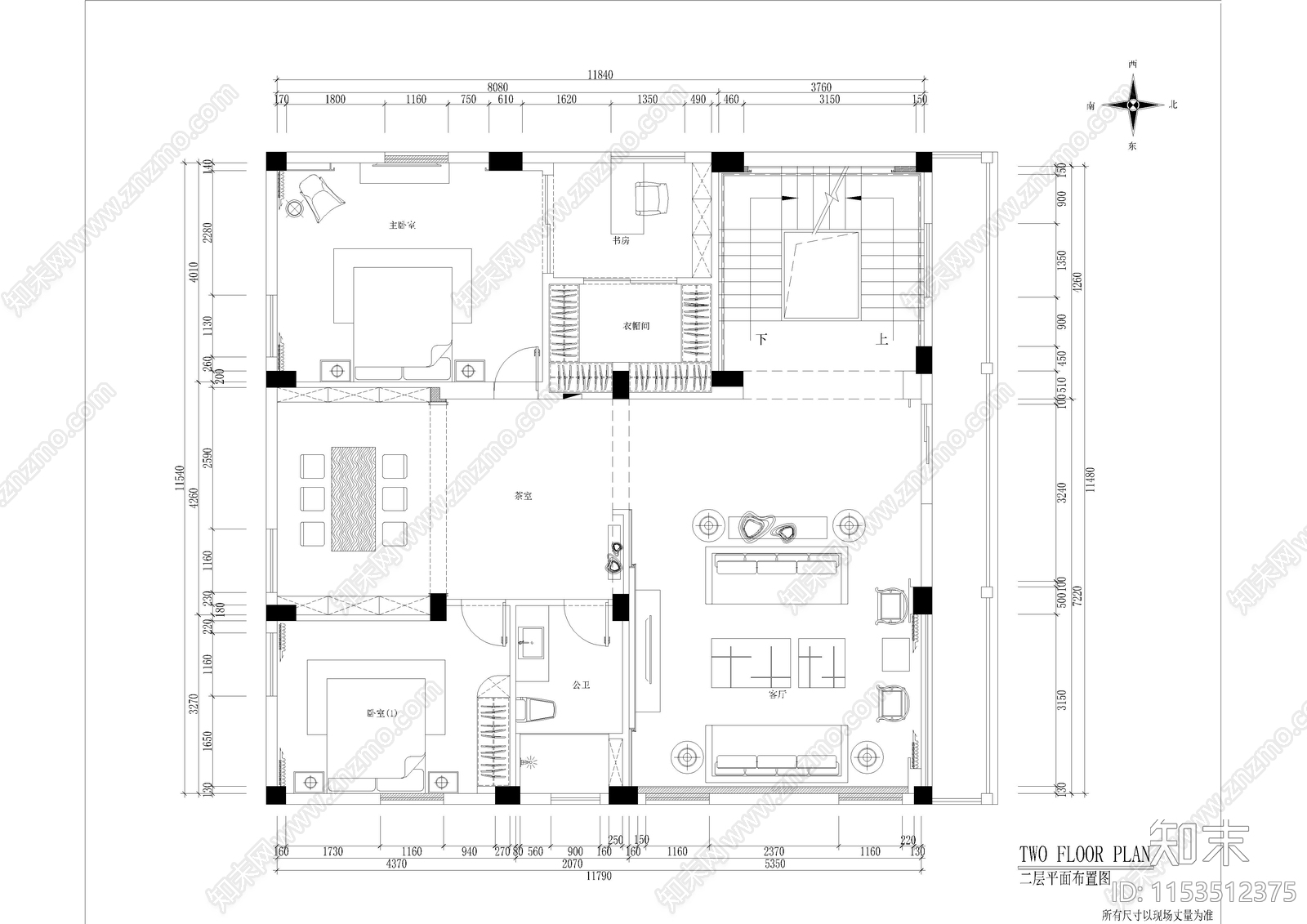 潮汕私宅自建别墅设计cad施工图下载【ID:1153512375】