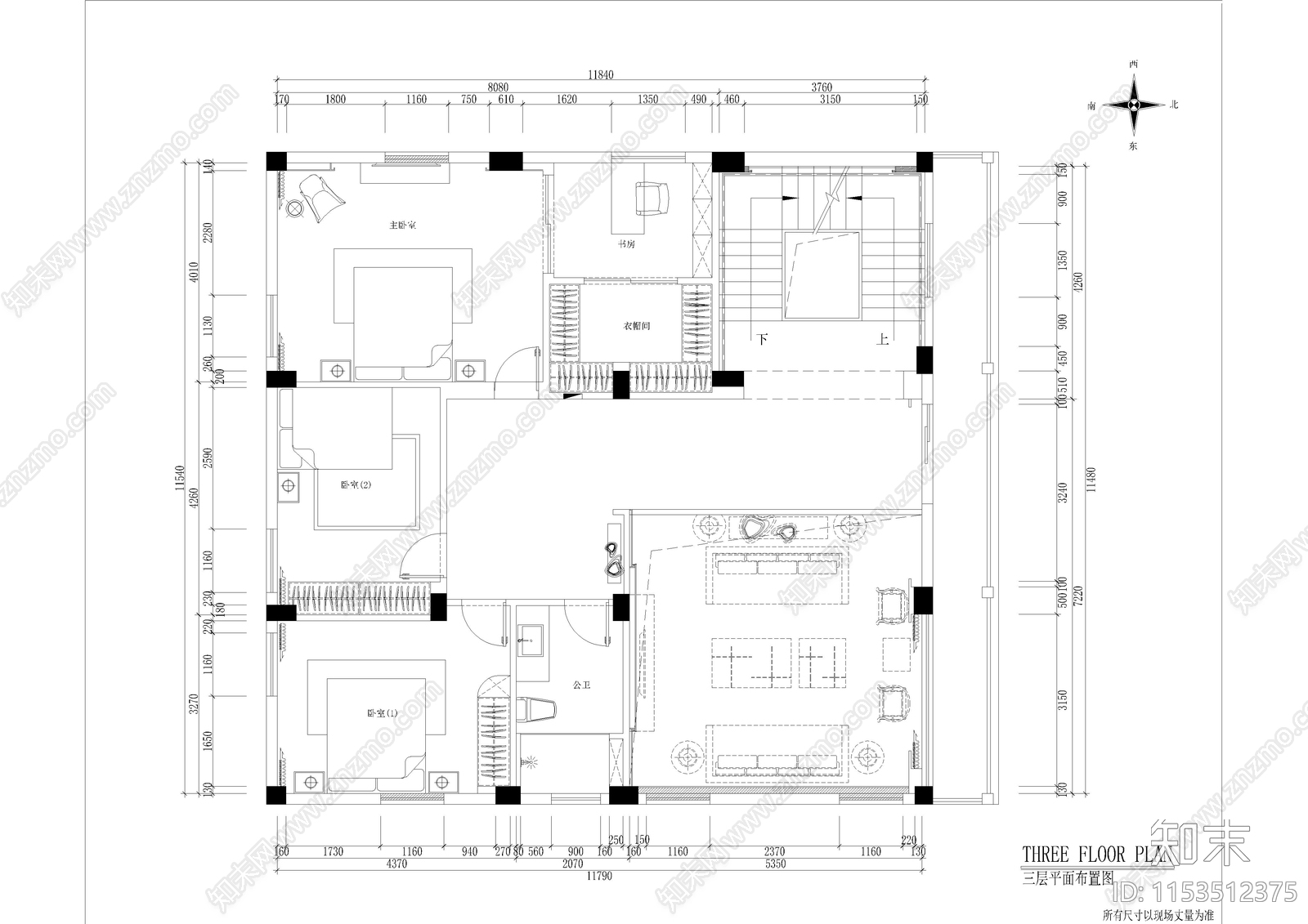 潮汕私宅自建别墅设计cad施工图下载【ID:1153512375】