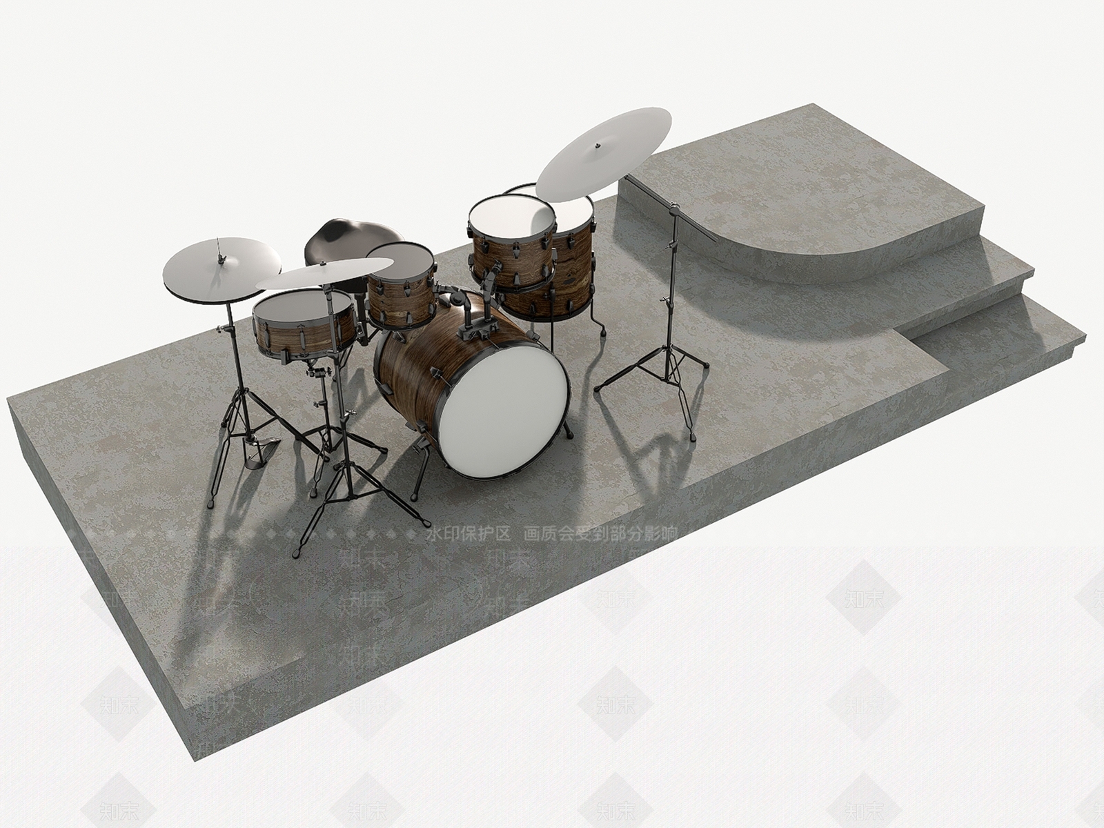 现代架子鼓SU模型下载【ID:1153514007】
