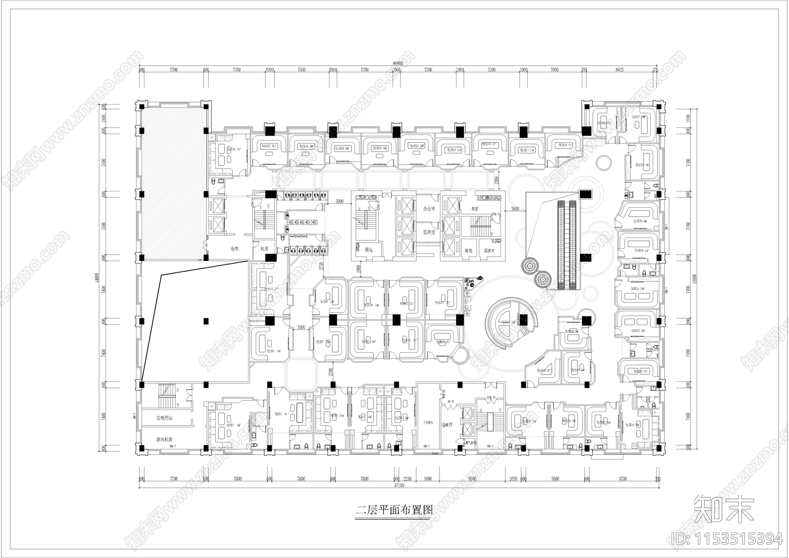 3420㎡KTVcad施工图下载【ID:1153515394】