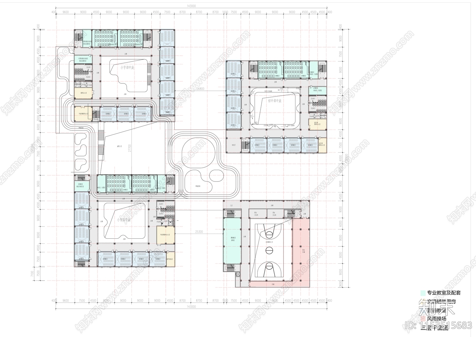 学校cad施工图下载【ID:1153515683】