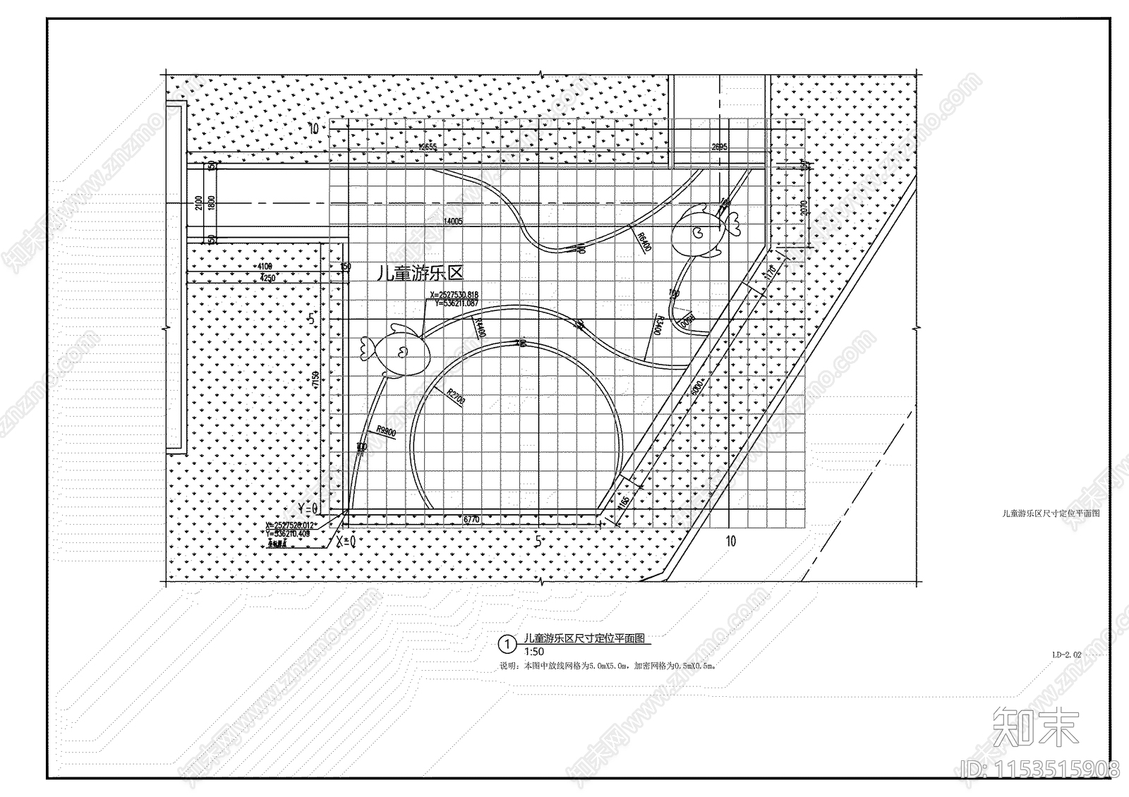 儿童乐园活动区cad施工图下载【ID:1153515908】