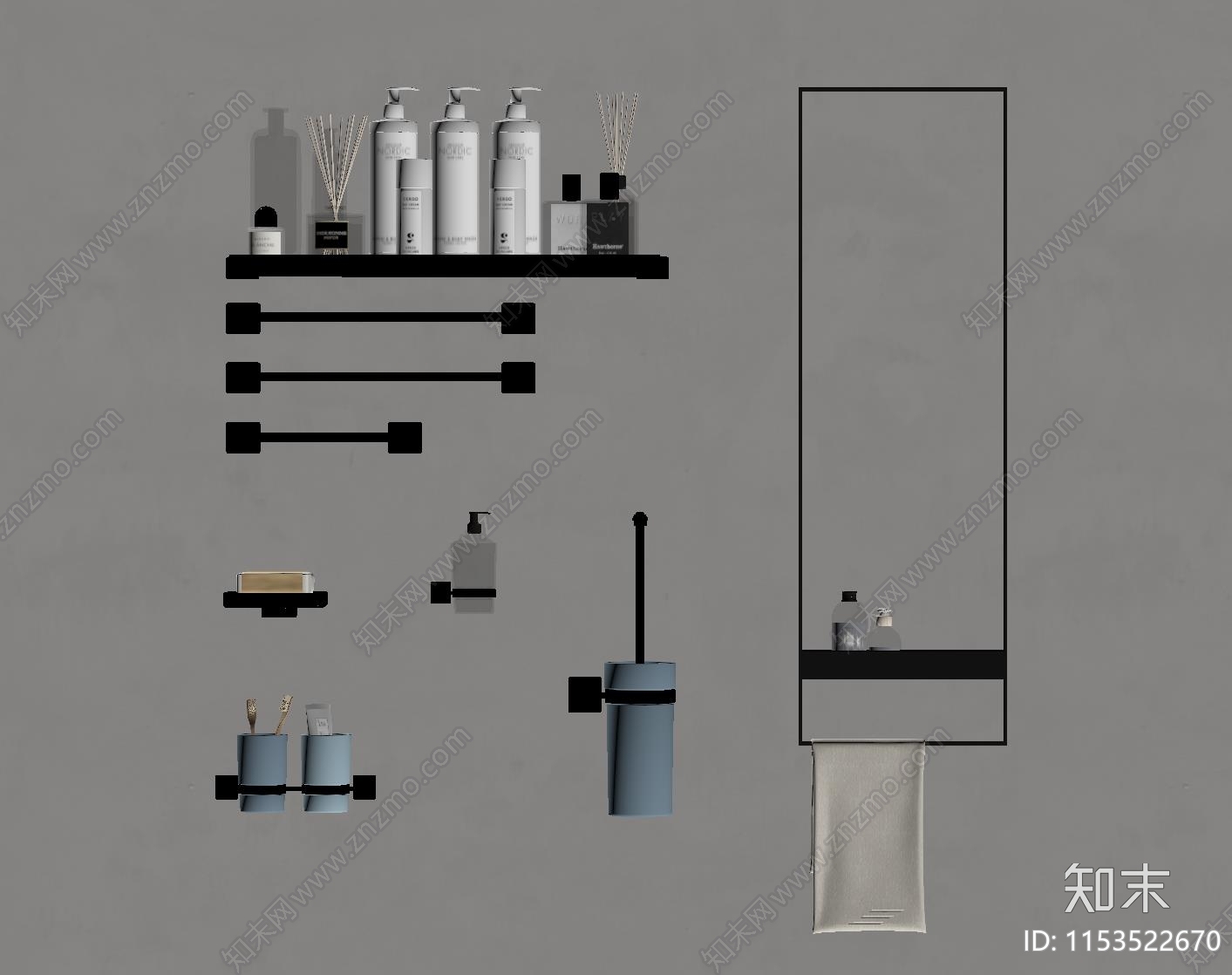 洗浴用品SU模型下载【ID:1153522670】
