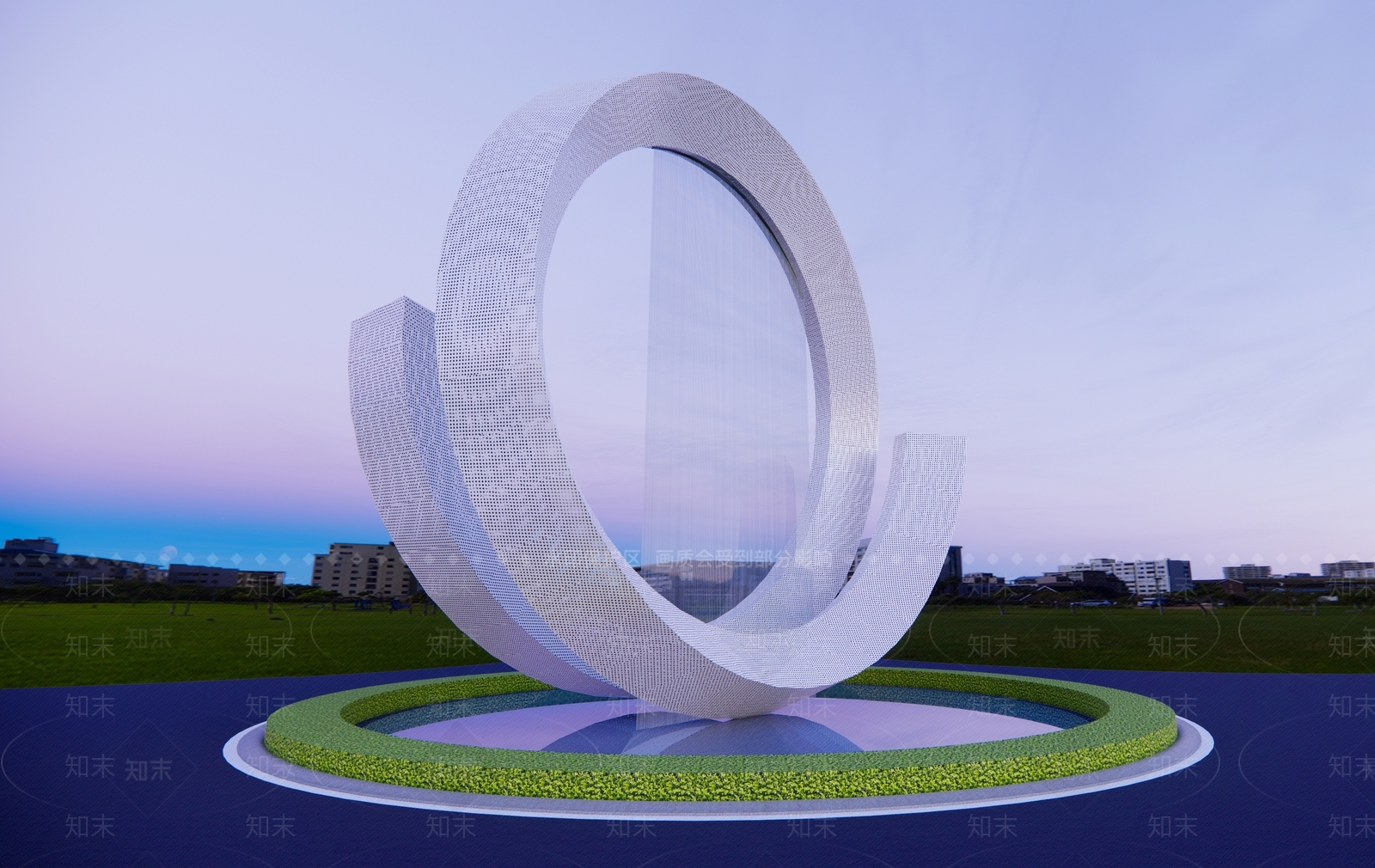 现代广场雕塑SU模型下载【ID:1153587424】