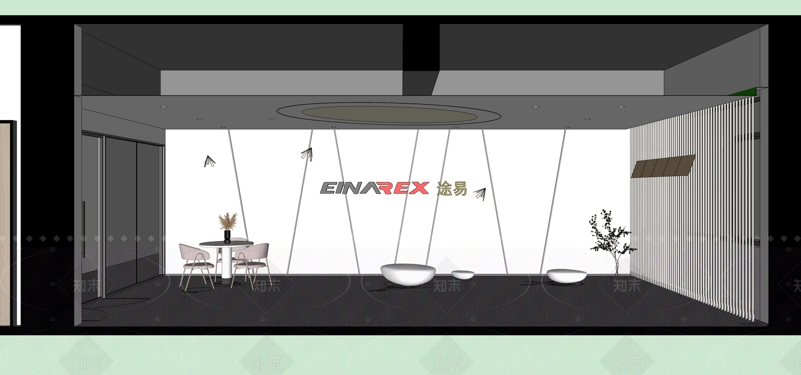 现代其他办公区域SU模型下载【ID:1215949031】