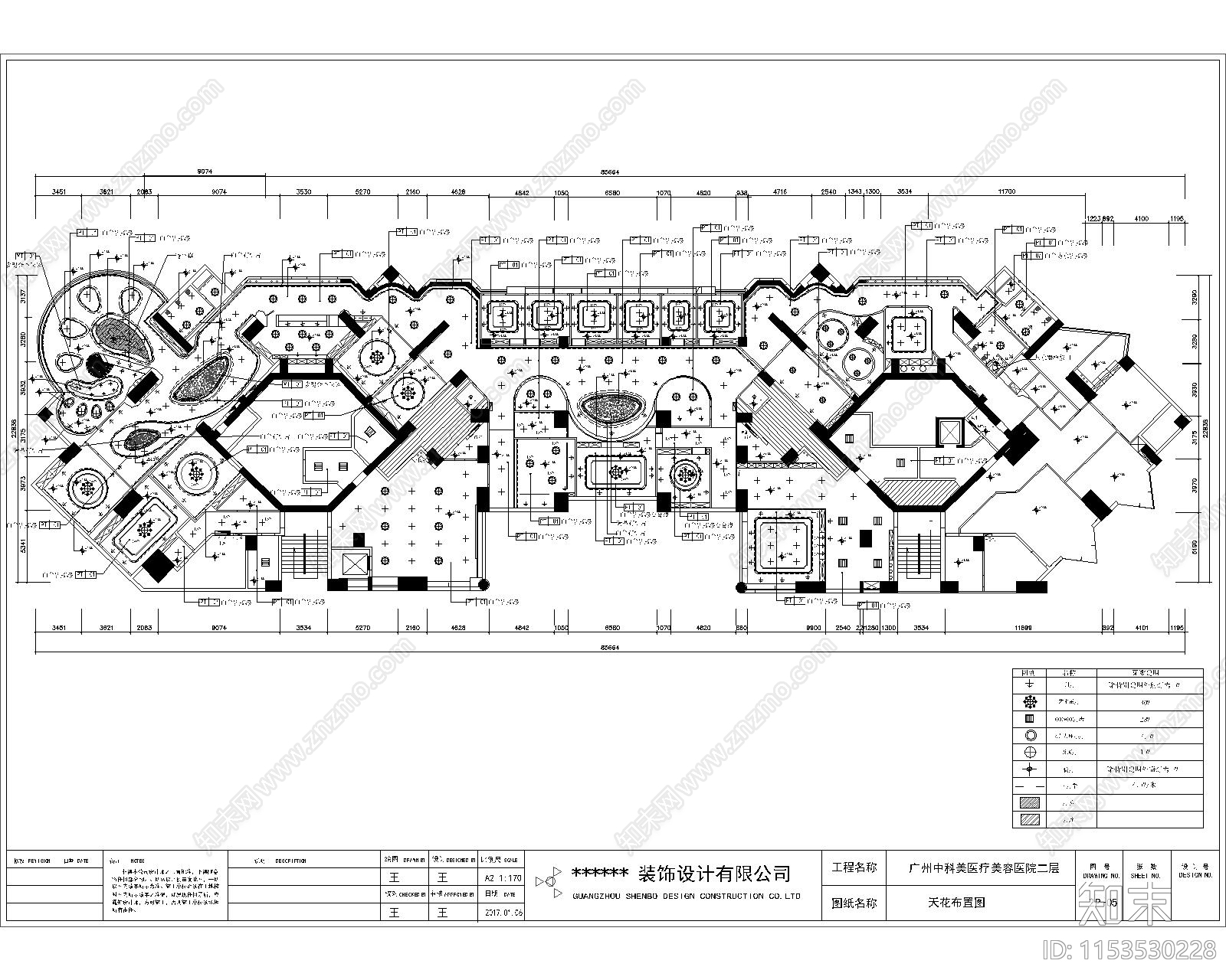 美医疗美容医院cad施工图下载【ID:1153530228】
