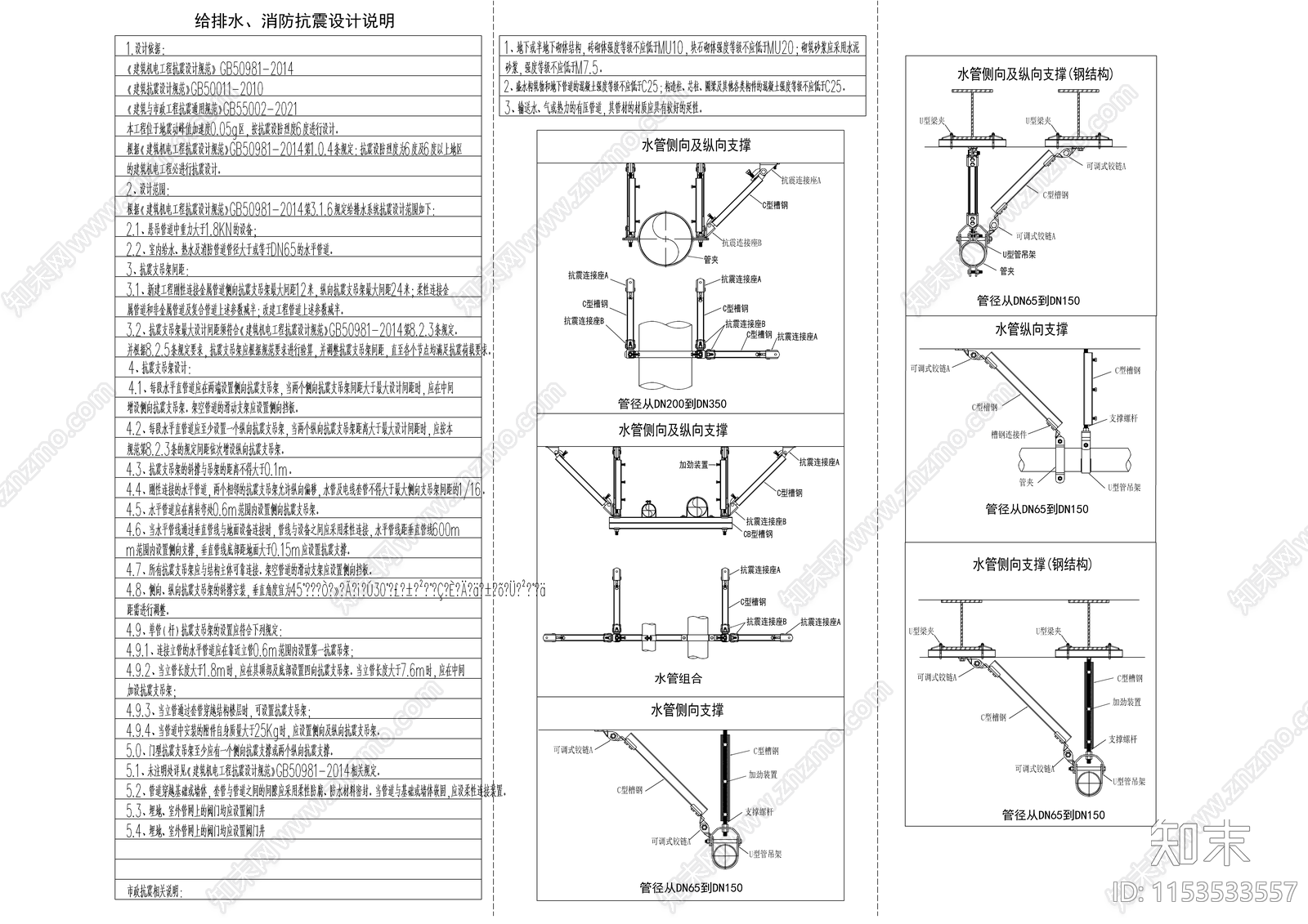 公路应急保障基地建设项目给排水cad施工图下载【ID:1153533557】