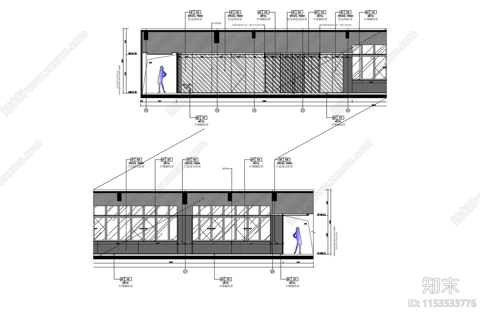 景福总部大楼装修工程cad施工图下载【ID:1153533776】