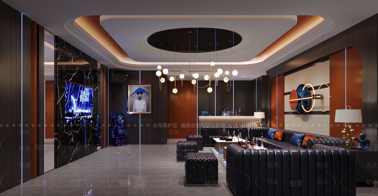 现代KTV包房3D模型下载【ID:1153533981】